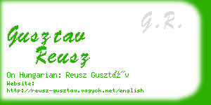 gusztav reusz business card